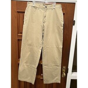 Pepe Jeans London Chinos Tan Khaki Wide Leg Pants Mens Size 34x32